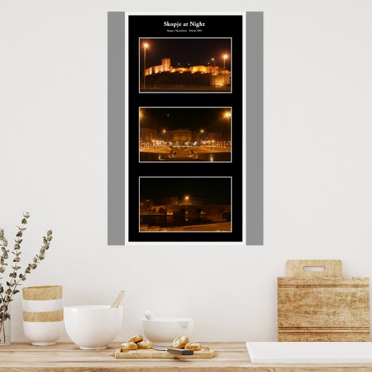 Poster Skopje la nuit (Cuisine)