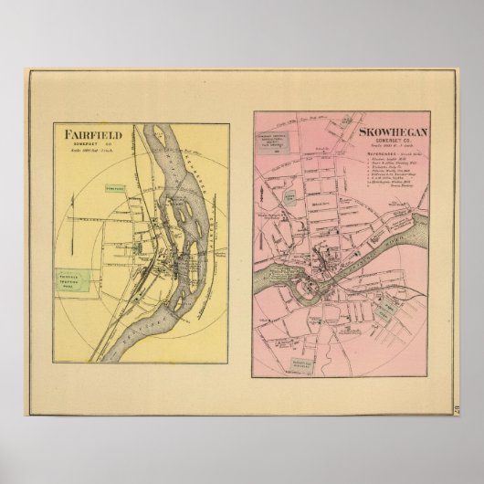 Poster Skowhegan, Fairfield 2 (Devant)