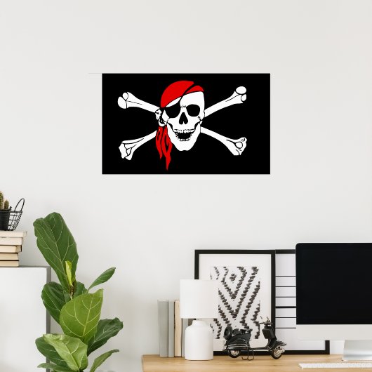 Poster Skull and Cross Bones (Bureau à domicile)