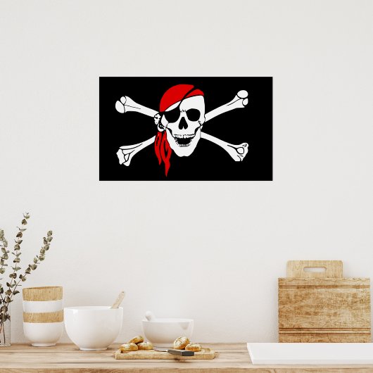 Poster Skull and Cross Bones (Cuisine)