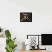 Poster Skull and Cross Bones (Bureau à domicile)