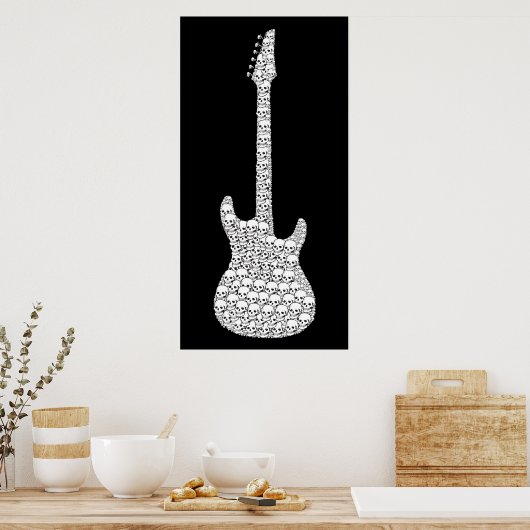 Poster Skull Guitar (Cuisine)