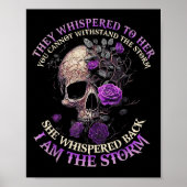 Poster Skull They Whispered To Her You Can't With Stand T (Devant)