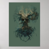 Poster Skull Tree Surreal Dark Nature (Devant)