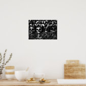 Poster Skuls - Paris Catacombes, version noir et blanc (Cuisine)