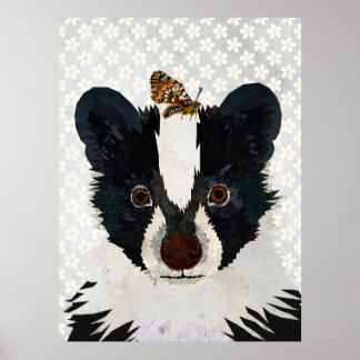 POSTER SKUNK & BUTTERFLY