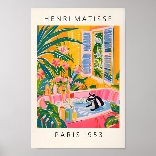 Poster Skunk Dans Bain Art Print, Dopamine Salle De Bains (Devant)