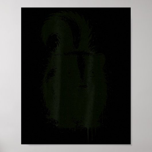 Poster Skunk Ink Art Nge Aesthetic Pest Forest Animal Rtr (Devant)