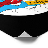 Poster Sky Avion Funny Math Nerd Anniversaire Cadeau Pi J (Coin)