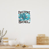 Poster Sky Bird avec l'esprit et l'âme libres (Cuisine)