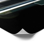 Poster Sky blue SS Camaro avec rayures noires (Coin)