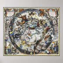 Sky Constellations Carte Vintage