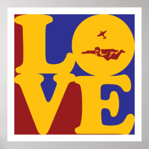 Poster Skydiving Love