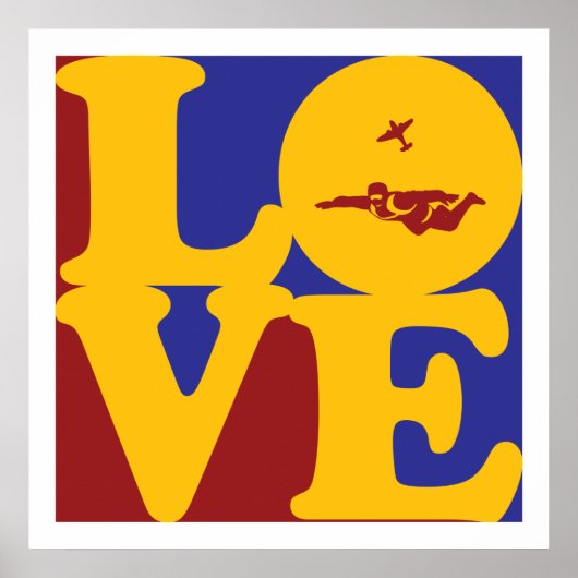 Poster Skydiving Love (Devant)
