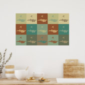 Poster Skydiving Pop Art (Cuisine)
