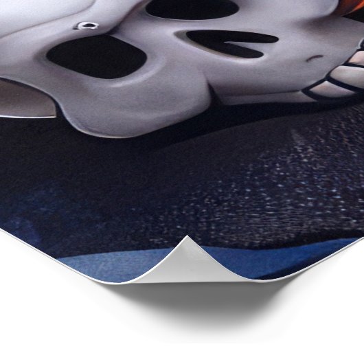 Poster Skye Terrier Halloween Éffrayant (Coin)