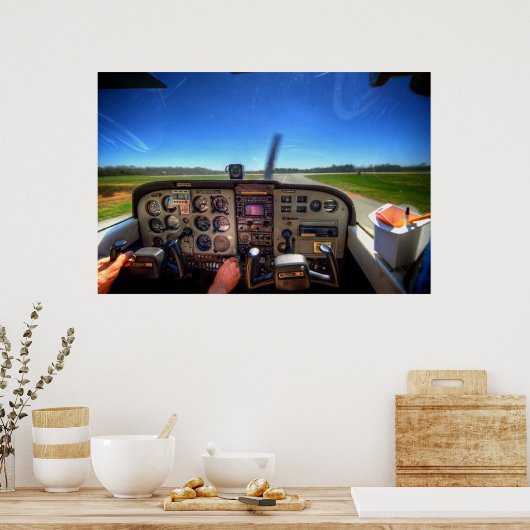 Poster Skyhawk Cockpit en HDR. (Cuisine)