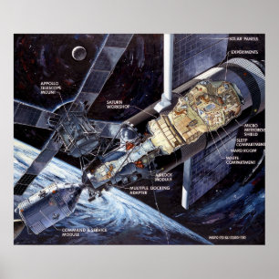 Poster Skylab avec le module de commande/service