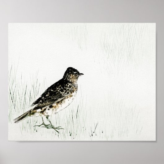 Poster Skylark Bird, Watanabe Seitei (Devant)