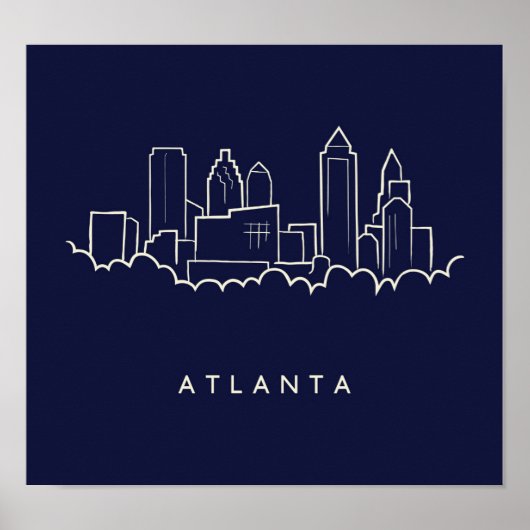Poster Skyline Atlanta (Devant)