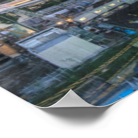 Poster Skyline au crépuscule (Coin)