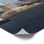 Poster Skyline avec Statue de la Liberté (Coin)