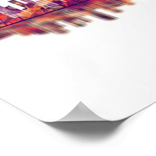 Poster Skyline Beyrouth Liban (Coin)