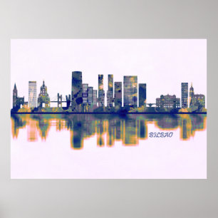 Poster Skyline Bilbao