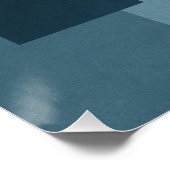 Poster Skyline Bleue – Reflets Géométriques (Coin)