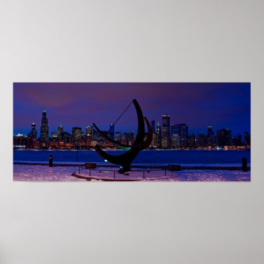 Poster Skyline Chicago Holiday (Devant)