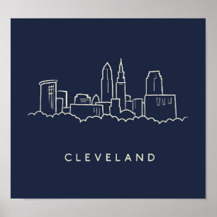 Poster Skyline Cleveland Ohio