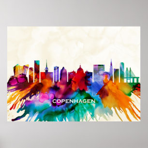 Poster Skyline Copenhague