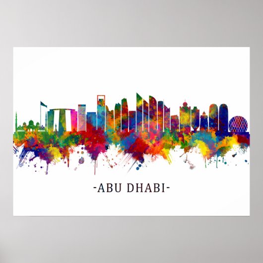 Poster Skyline d'Abou Dhabi (Devant)