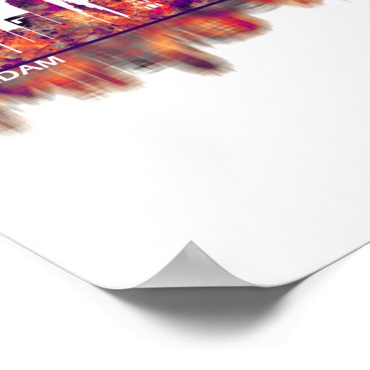 Poster Skyline d'Amsterdam (Coin)