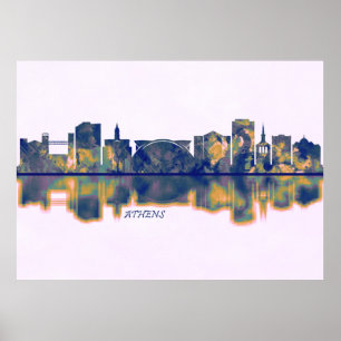 Poster Skyline d'Athènes