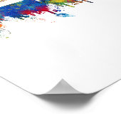 Poster Skyline d'Athènes Géorgie (Coin)