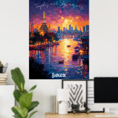 Poster Skyline de Bangkok City - Exotic Thai Wall  (Bureau à domicile)