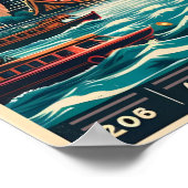 Poster Skyline de Bangkok - Thailande cadeaux de voyage (Coin)