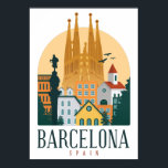 Poster Skyline de Barcelone<br><div class="desc">wonderful barcelona design for everyone who loves the beautiful city more than ything. Long live Barcelone,  long live Catalonia</div>