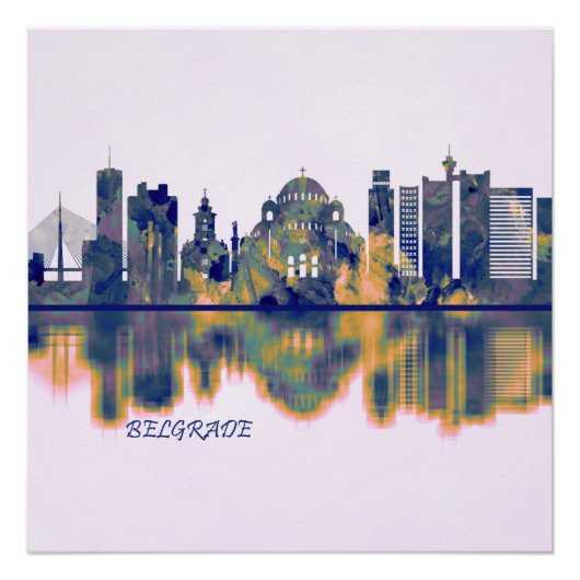 Poster Skyline de Belgrade (Devant)