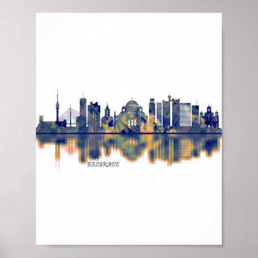 Poster Skyline de Belgrade (Devant)