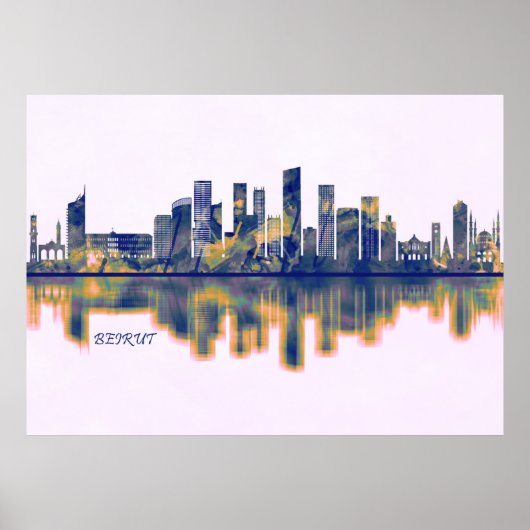 Poster Skyline de Beyrouth (Devant)