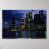 Poster Skyline de Brisbane à la tombée de la nuit, Austra (Devant)