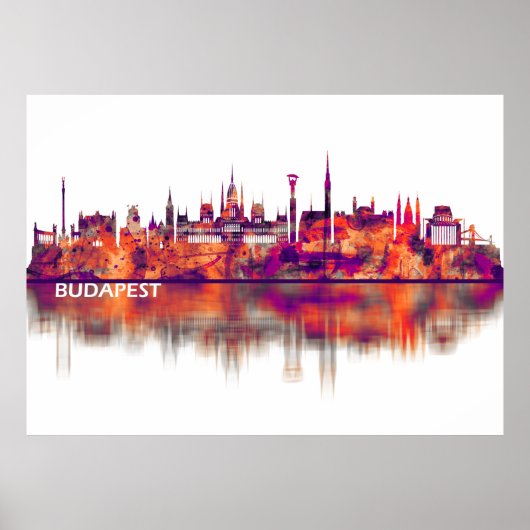 Poster Skyline de Budapest (Devant)