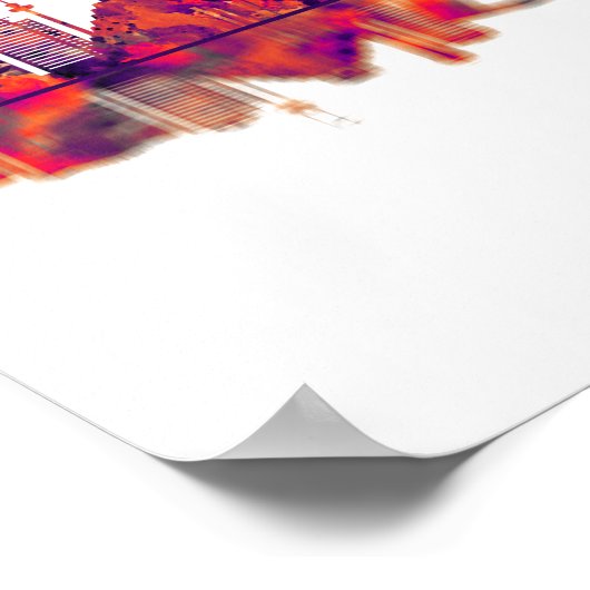 Poster Skyline de Cancun Mexique (Coin)