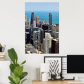 Poster Skyline de Chicago (Bureau à domicile)