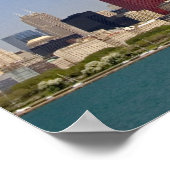 Poster Skyline de Chicago, Illinois, USA. (Coin)