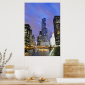 Poster Skyline de Chicago River (Cuisine)