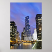 Poster Skyline de Chicago River (Devant)