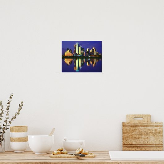 Poster Skyline de Dallas (Cuisine)